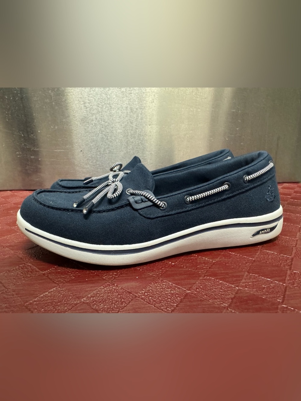 Skechers Sz-10 Slip-On Air Cooled Arch Fit Women’s Boat Shoes Comfort Casual Y2K
